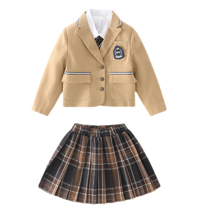 春秋季英倫風(fēng)貴族學(xué)校校服定制款式圖片